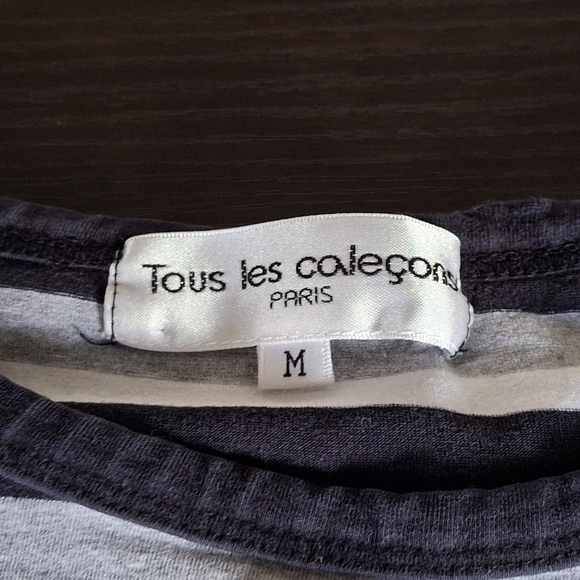 Black and White Stripe Crop Top  Medium Tous les calecons Paris - Picture 3 of 4